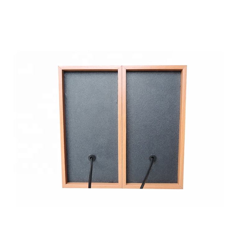 2.0 Channel USB Wired Wooden Computer Speaker, Dual 3W Full-range Desktop Audio