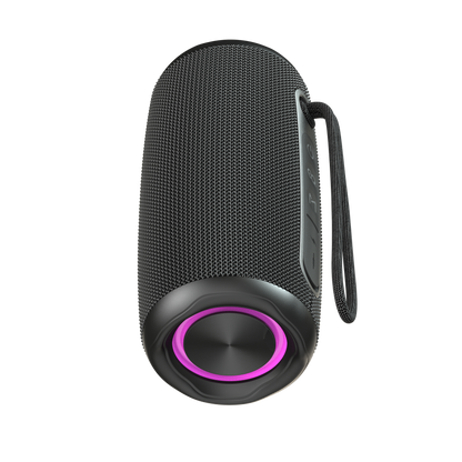 IPX6 Waterproof TWS Portable Bluetooth 5.3 Speaker with Colorful LED Lights & Carry Strap