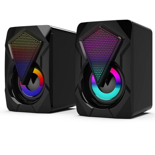 2.0 Channel USB Powered RGB Gaming Dual Speakers with Dynamic LED Ambient Lighting