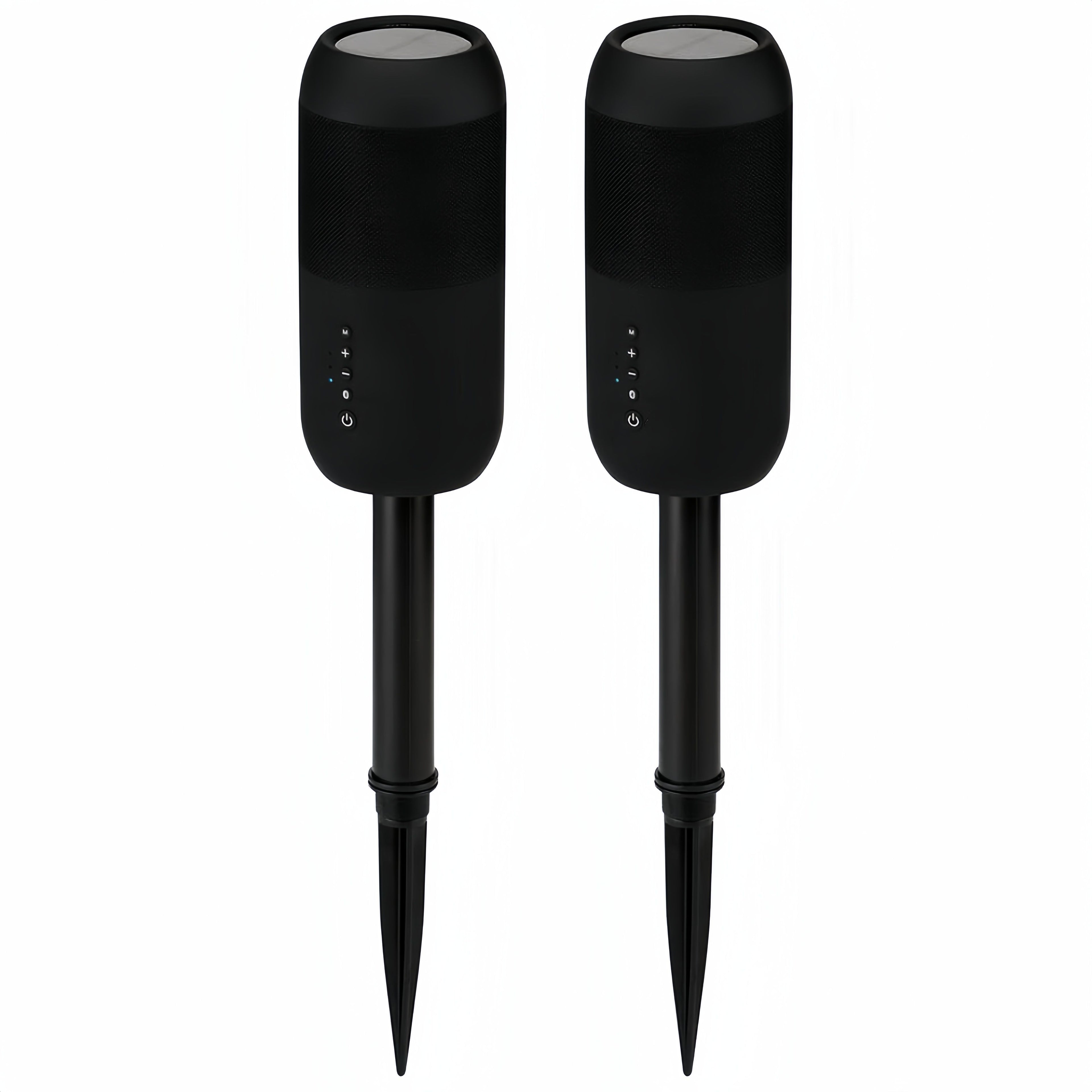 2Pcs Waterproof Outdoor Bluetooth Garden Speaker with Ground Stake, TWS Sync Up to 100 Units
