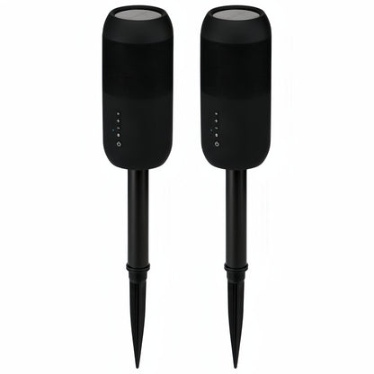 2Pcs Waterproof Outdoor Bluetooth Garden Speaker with Ground Stake, TWS Sync Up to 100 Units