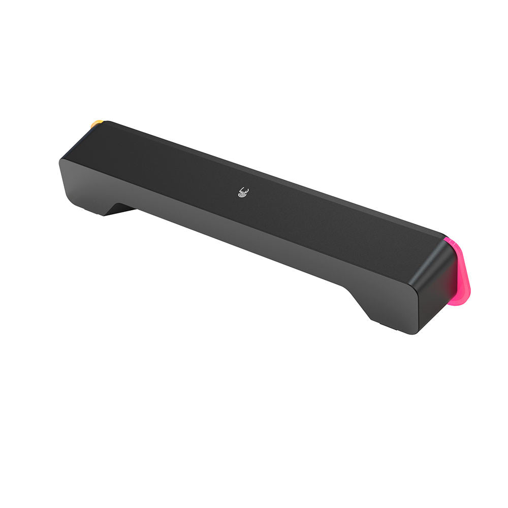 6W 2.0 Channel USB Wired Soundbar with Dynamic RGB Lights for PC Gaming & Desktop Audio