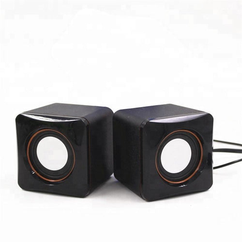 Dual 2W USB Powered Mini Stereo Computer Speakers with Built-in Amp & Multi Playback Support