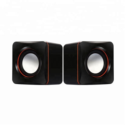 Dual 2W USB Powered Mini Stereo Computer Speakers with Built-in Amp & Multi Playback Support
