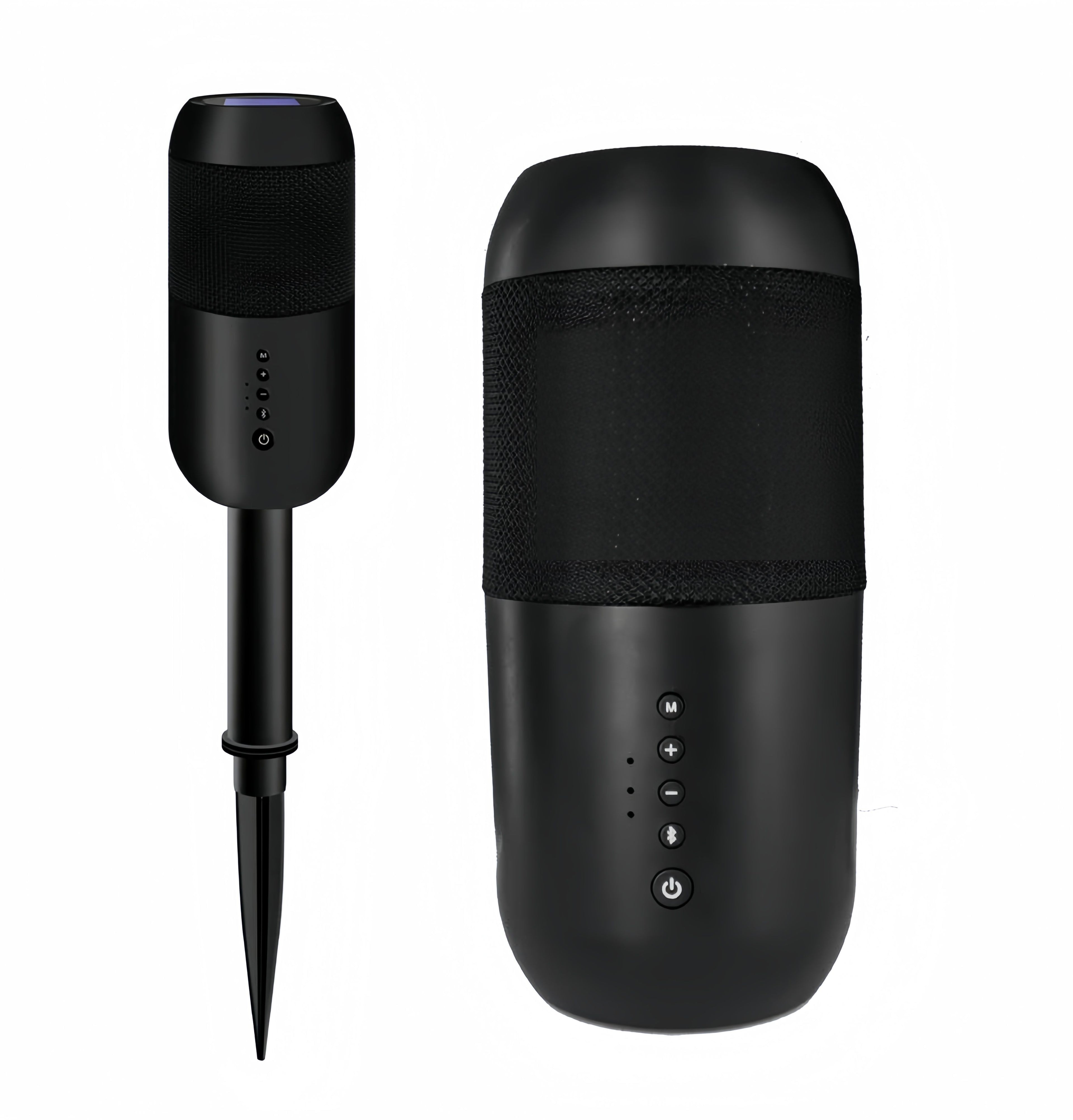 2Pcs Waterproof Outdoor Bluetooth Garden Speaker with Ground Stake, TWS Sync Up to 100 Units