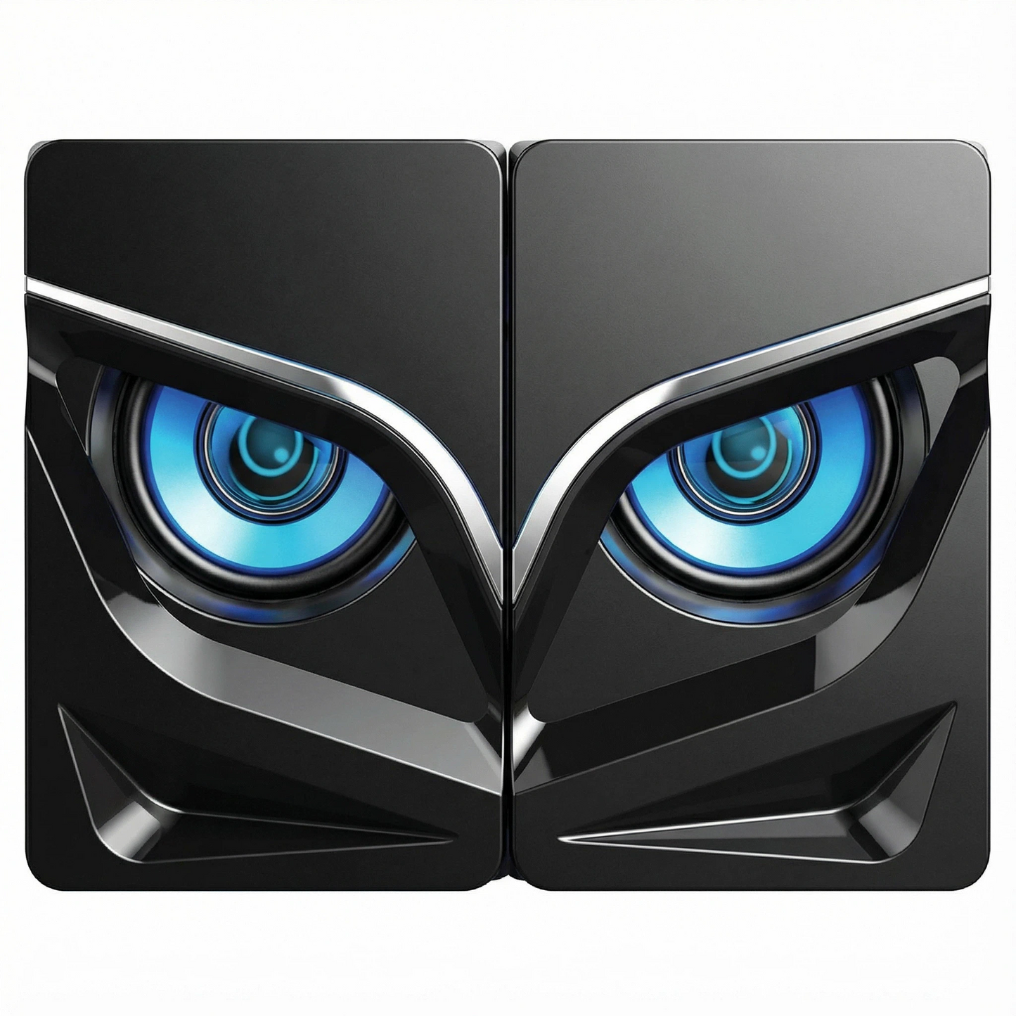 2.0 Channel RGB Eye-shaped Gaming Desktop Speakers with Enhanced Bass & 3D Surround Sound