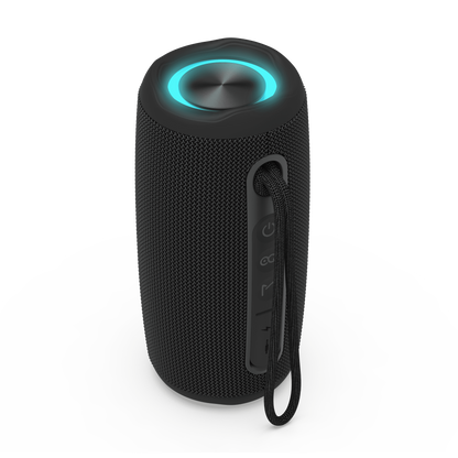 IPX6 Waterproof TWS Portable Bluetooth 5.3 Speaker with Colorful LED Lights & Carry Strap
