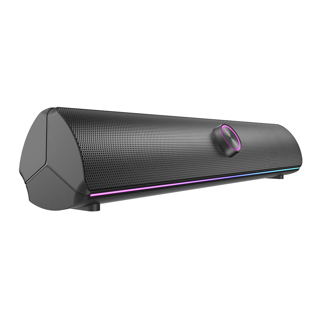 10W 2.0 RGB Gaming Soundbar with Bluetooth5.2, 3 EQ Modes & Custom Bass Control
