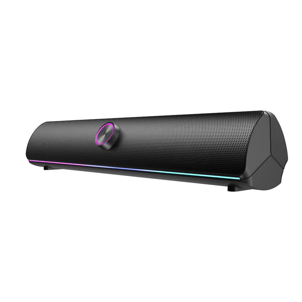 10W 2.0 RGB Gaming Soundbar with Bluetooth5.2, 3 EQ Modes & Custom Bass Control