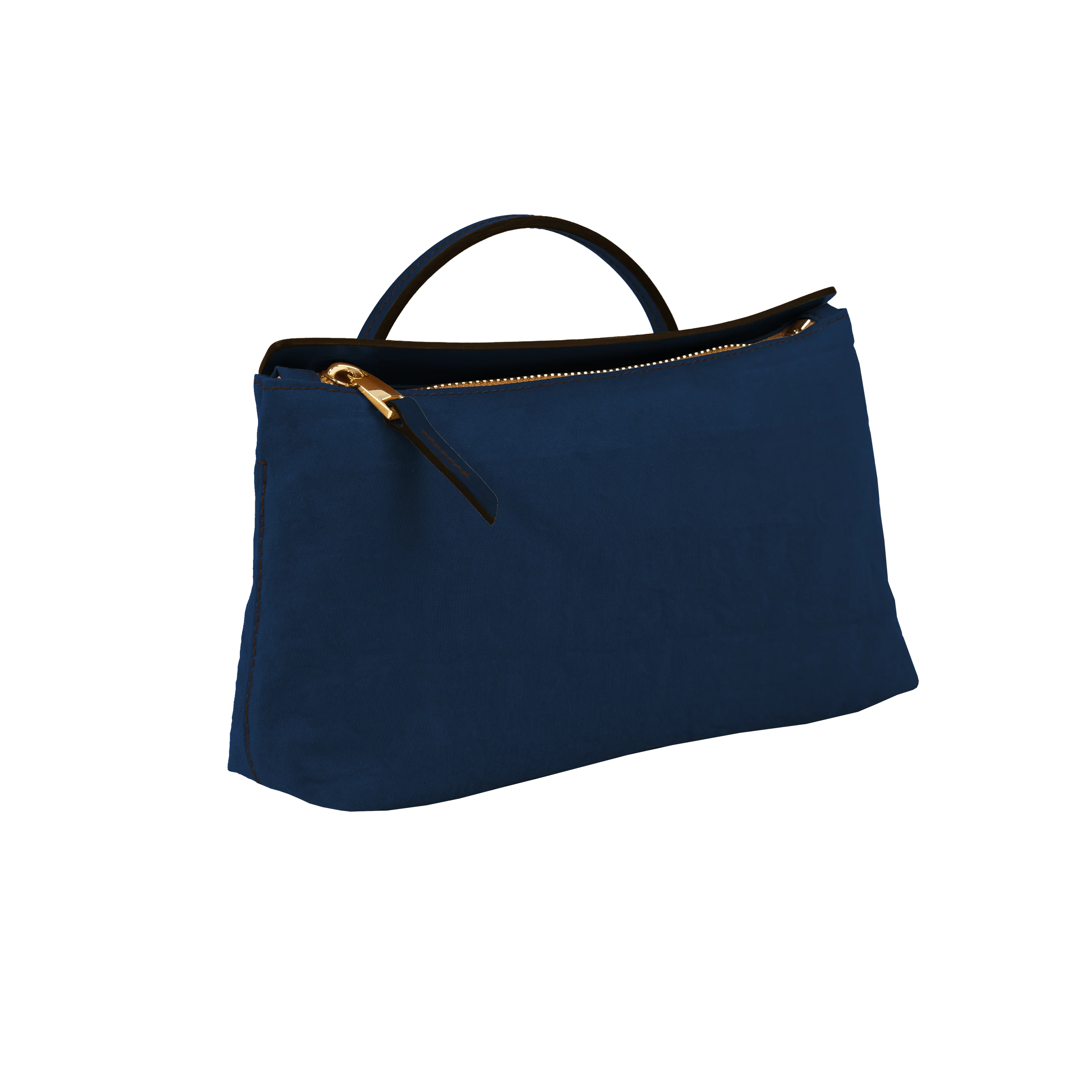 Multi Neutral Tone Minimal Handheld Clutch Bag with Slim Leather Top Handle